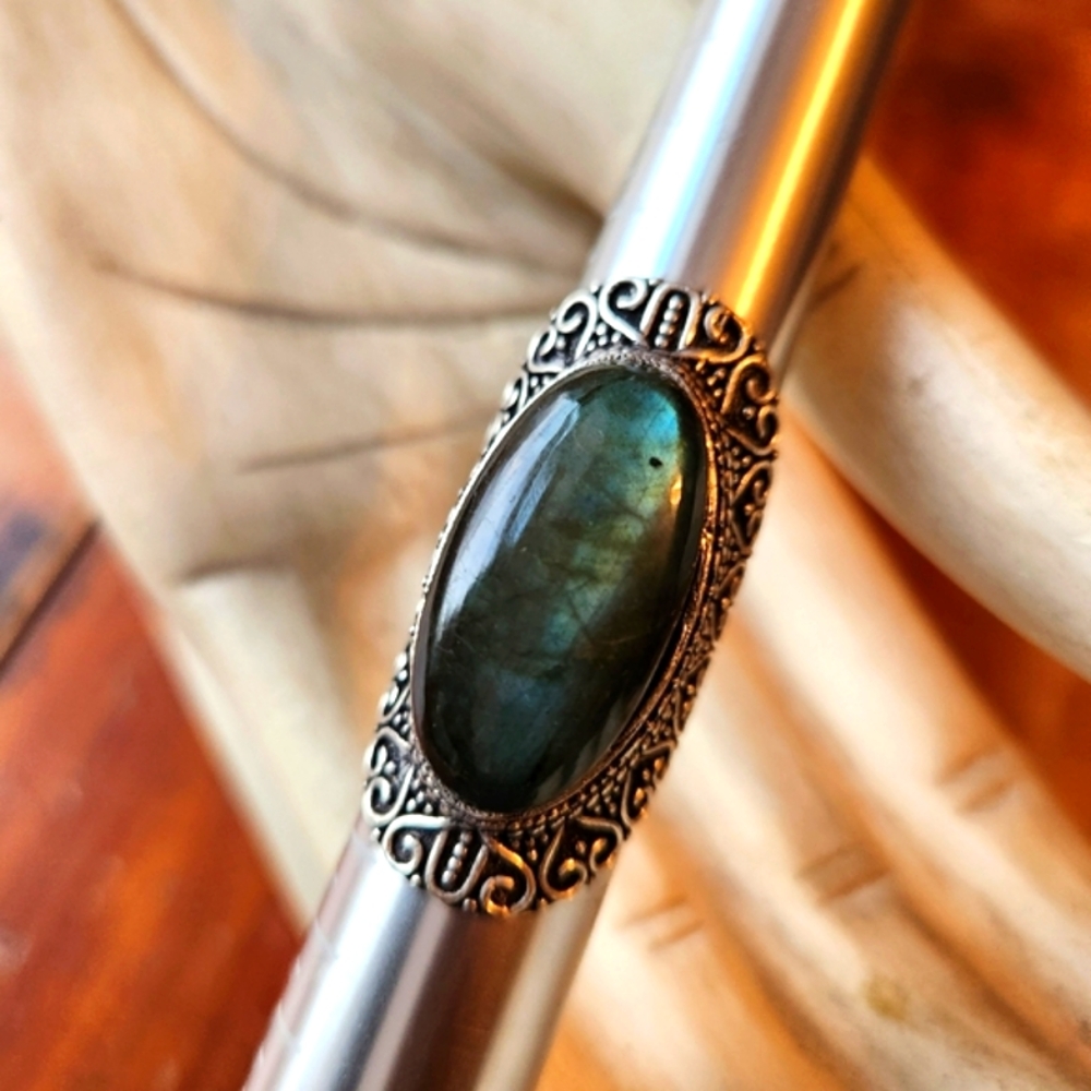 Labradorite Statement Ring